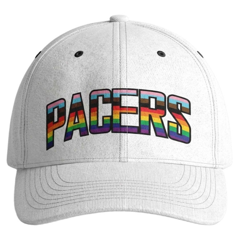 PACERS Rainbow Colors Baseball Cap Progress Pride Apparel Gifts For Teens PACERS Rainbow Colors Baseball Cap Progress Pride Apparel Gifts For Teens - Image 1
