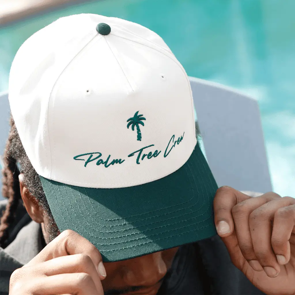 Palm Tree Crew Hat Summer Gift for Husband Vacation Style Trucker Hat -WearandDecor