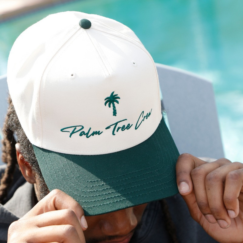 Palm Tree Crew Hat Top Trendy Vacation Trucker Cap Great Summer Gift For Him
