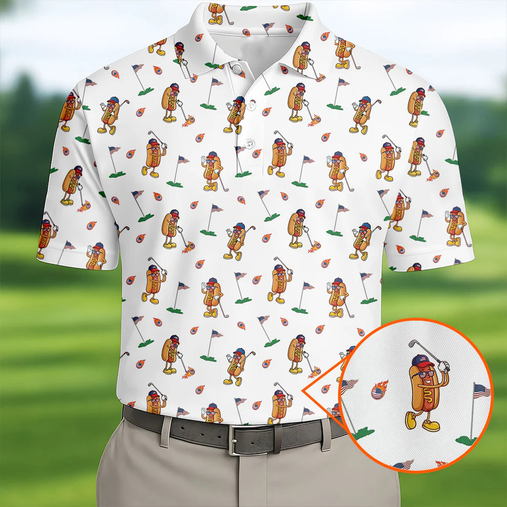Par Then Bar Funny Flamingo Patriot Golf Shirt 250th Anniversary Gift for Golfing Lovers