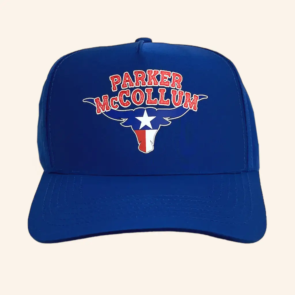 Parker McCollum Merch Tour 2025 Royal Texas Longhorn Hat Gifts For Friends -WearandDecor Parker McCollum Merch Tour 2025 Royal Texas Longhorn Hat Gifts For Friends -WearandDecor - Image 1