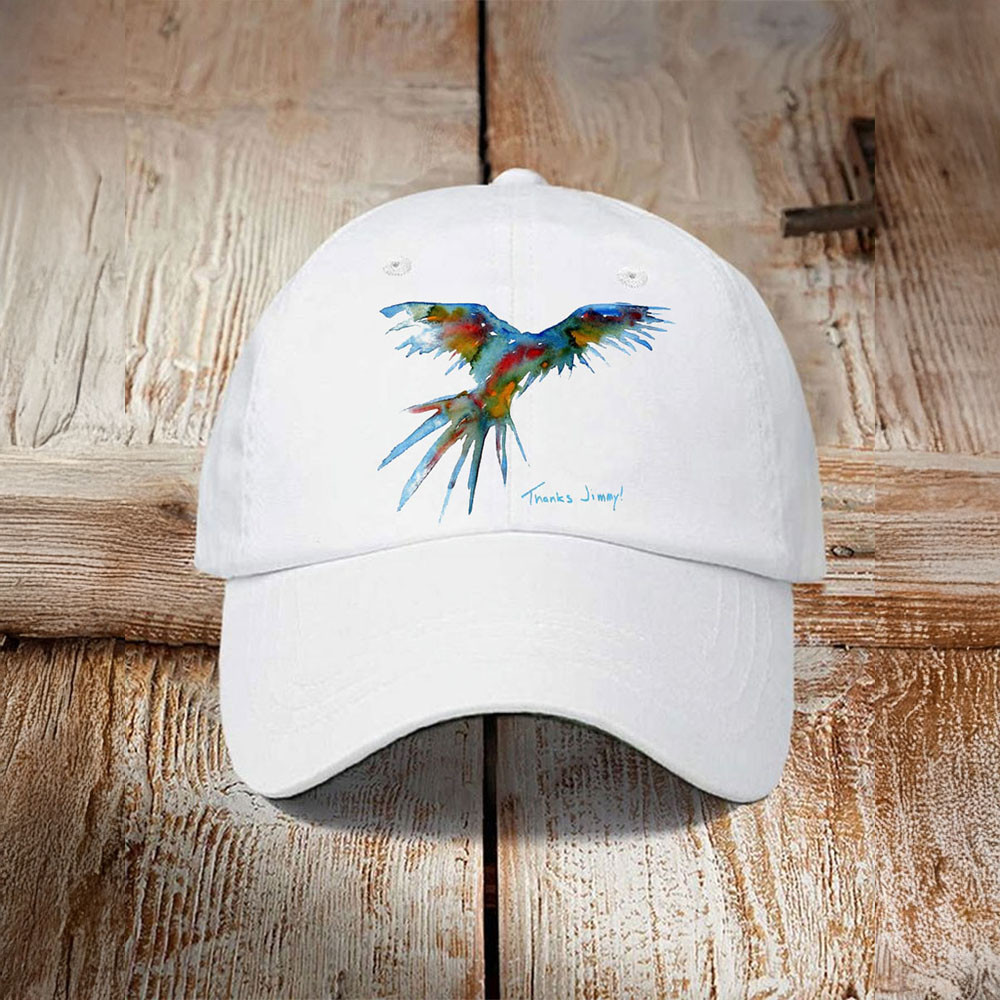 Parrot Jimmy Buffett Merch Hat THANK JIMMY Ball Cap Special Jimmy Buffett Gift For Fans