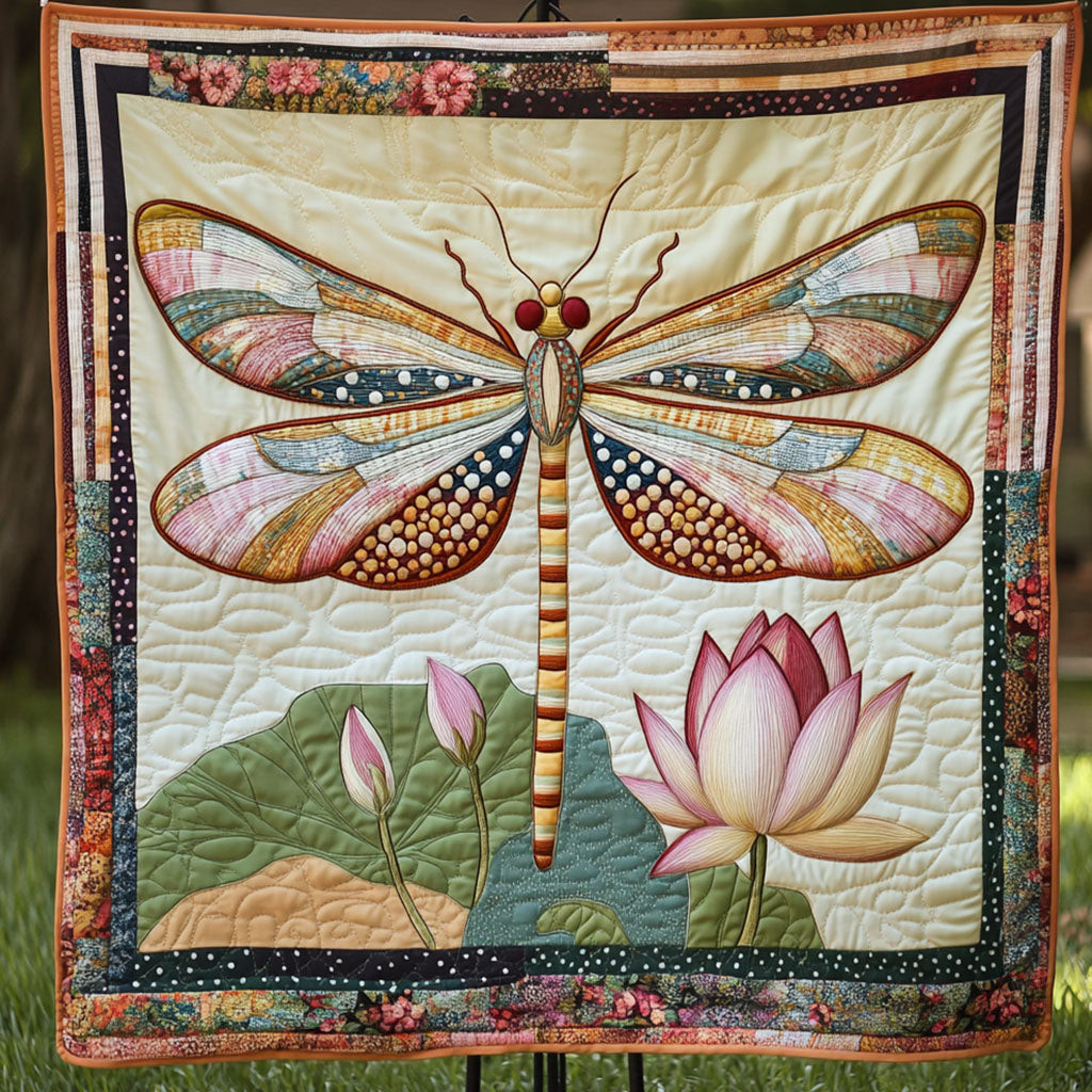 Pastel Harmony Quilted Blanket Cute Bedroom Decor Best Dragonfly Christmas Gifts