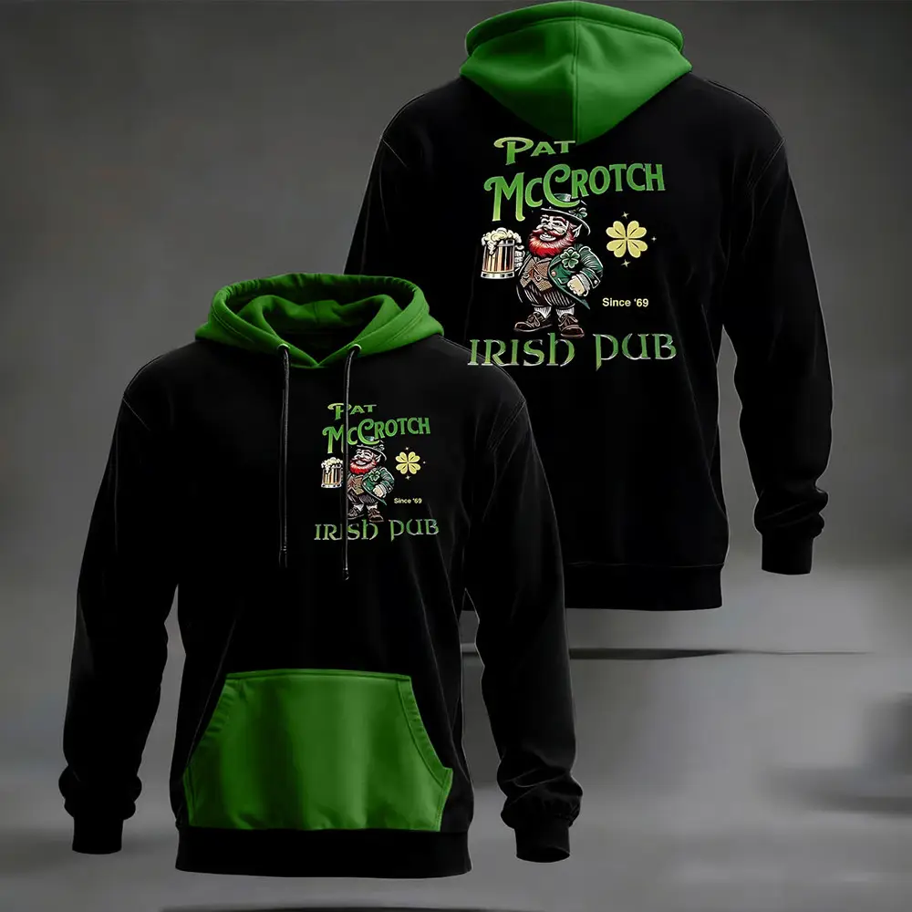 Pat Mcrotch Irish Club Shamrock Art Hoodie St Patrick's Day Hooded Sweatshirt Great Gift Idea Pat Mcrotch Irish Club Shamrock Art Hoodie St Patrick's Day Hooded Sweatshirt Great Gift Idea - Image 1