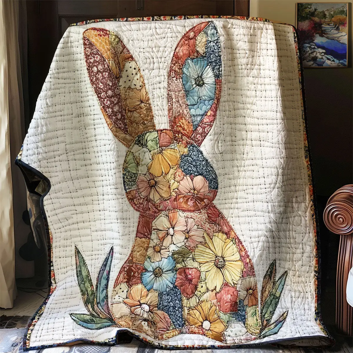 Patchwork Bunny Quilt Throws And Blankets Awesome Mother's Day Gifts 2025