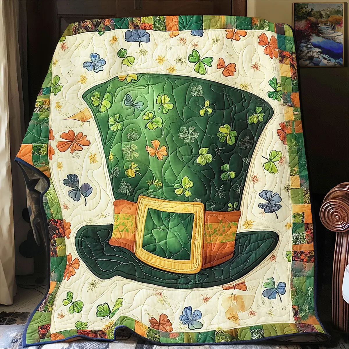 Patrick Day Hat Quilt Blanket Native American Wedding Gifts