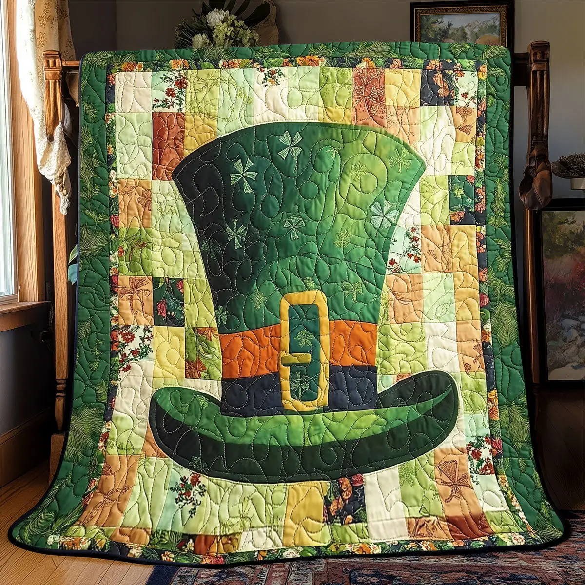Patrick Day Hat Quilt Blankets Luxury Mother's Day Gifts