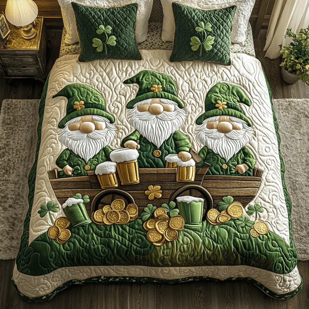 Patrick Gnome Duvet Cover Set Quilt Bedding Set Bedspread Mother's Day Gifts For Grandma