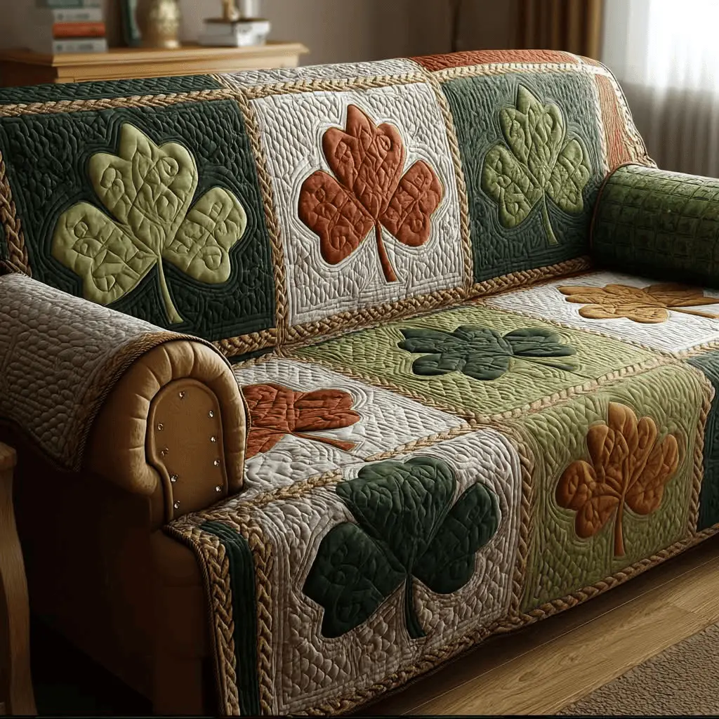 Patrick's Day Decor Quilted Bedding Set Flower Garden Bed Sheet Set Room Decor Xmas Gifts For Women Patrick's Day Decor Quilted Bedding Set Flower Garden Bed Sheet Set Room Decor Xmas Gifts For Women - Image 1
