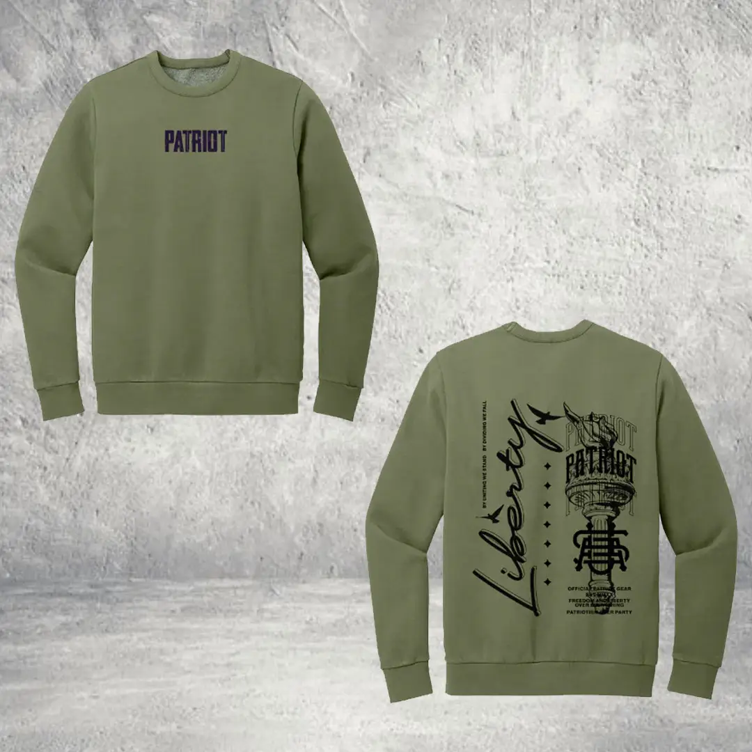 Patriot Gear Merch Liberty's Torch Sweatshirt Patriotic Clothing Gift for Veterans