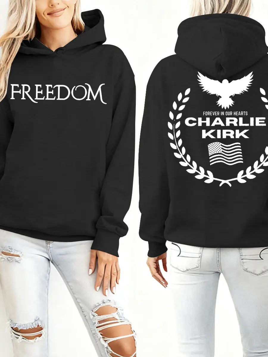 Patriot Hoodie Black We Are Charlie Kirk Merch