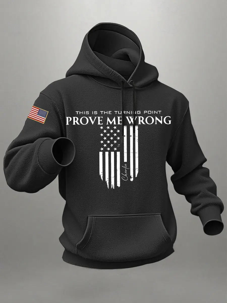 Patriotic Hoodie Black Charlie Kirk American Merch Patriotic Hoodie Black Charlie Kirk American Merch - Image 1