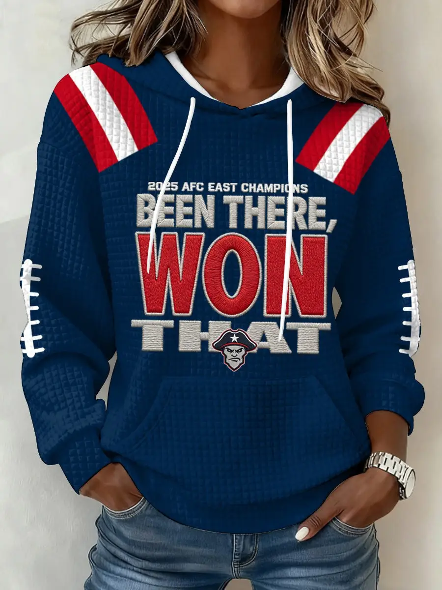 Patriots AFC Championship Merch Been There Won That Hoodie Womens LX Super Bowl Outfit Patriots AFC Championship Merch Been There Won That Hoodie Womens LX Super Bowl Outfit - Image 1