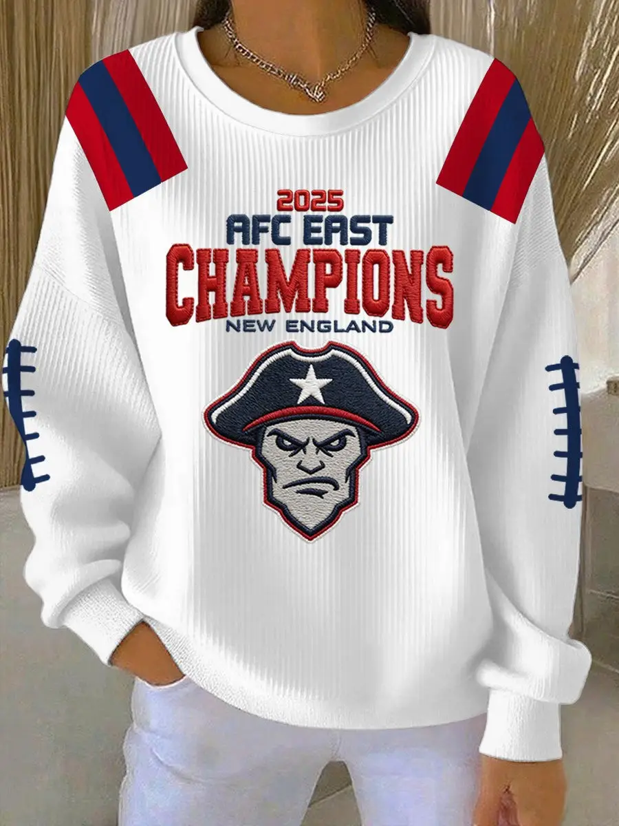 Patriots AFC Championship Merch Sweatshirt Go Pats Apparel Super Bowl Outfit for Her