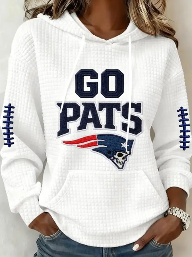 Patriots Champions Hoodie Go Pats Top New England Clothing For Supporters Patriots Champions Hoodie Go Pats Top New England Clothing For Supporters - Image 1
