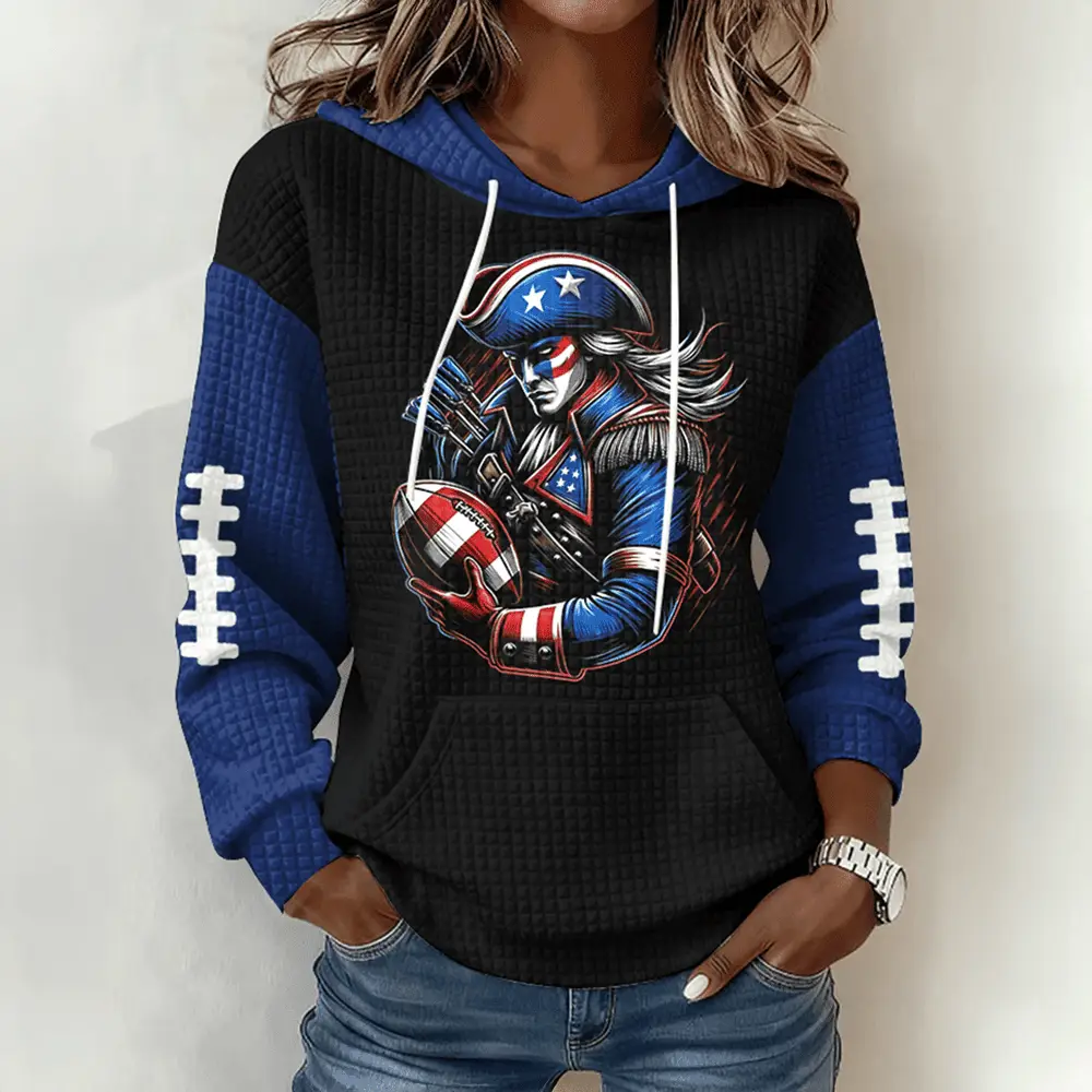 Patriots Football Champs Hoodie Game Day Football Merch Pats Nation Gift