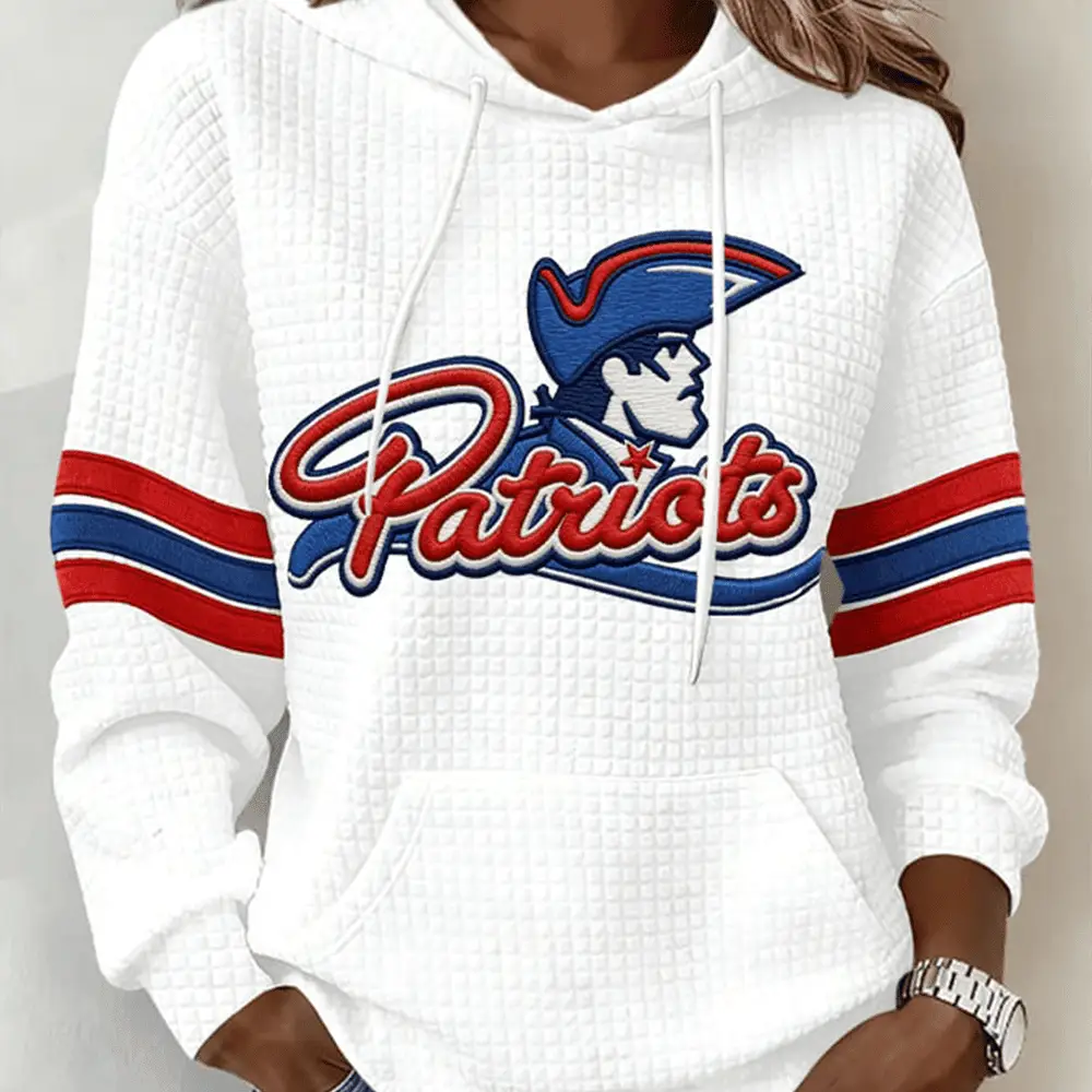 Patriots Football Hoodie Game Day Hooded Sweatshirt Football Merch Patriots Football Hoodie Game Day Hooded Sweatshirt Football Merch - Image 1