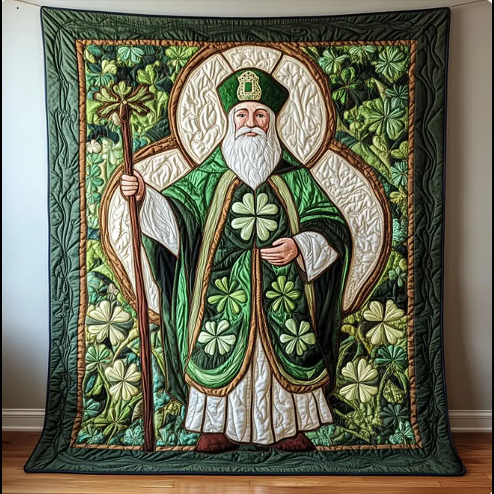 Patron Of The Ireland Patrick's Day Quilt Blanket Best Gift For Him Her