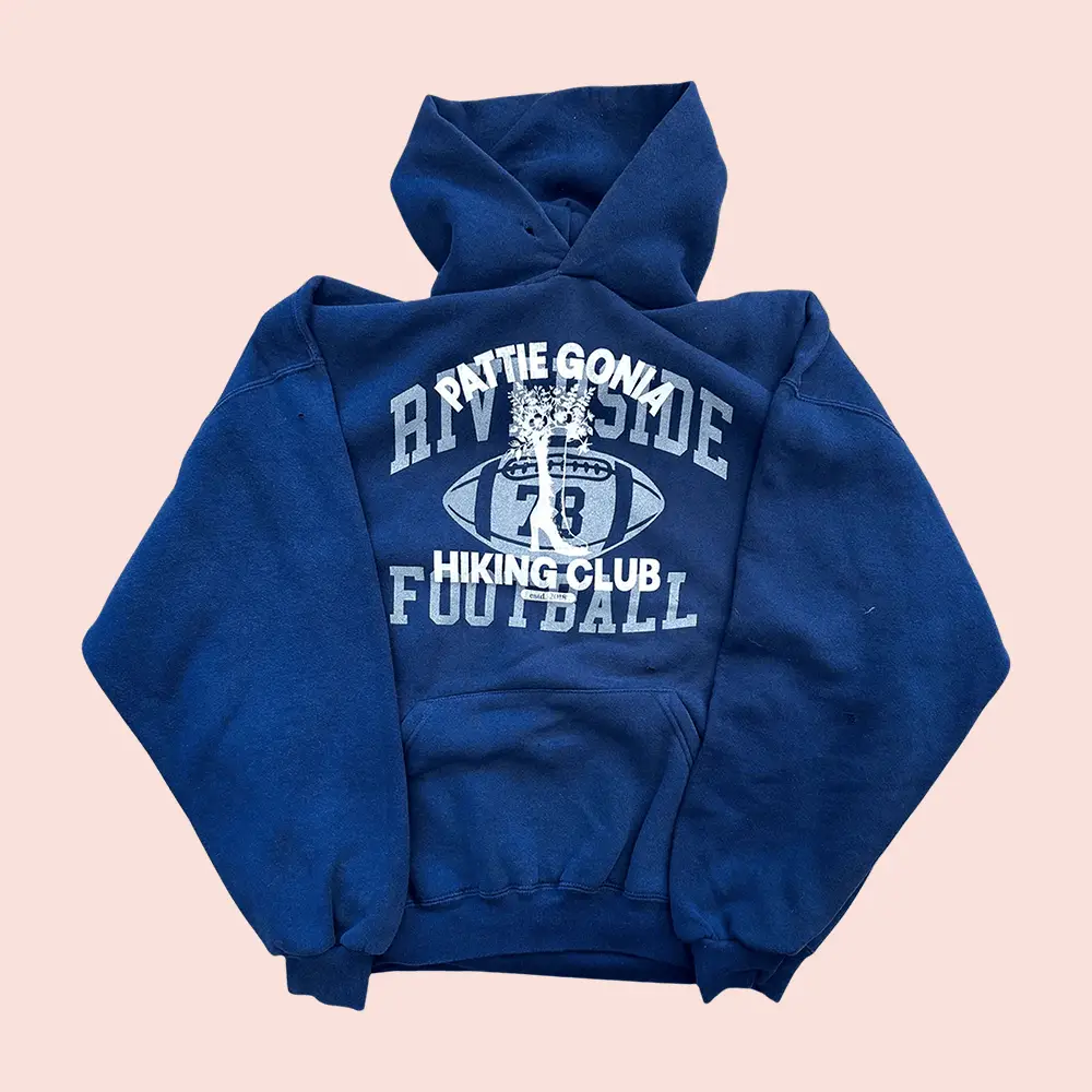 Pattie Gonia Merch Pattie Gonia Hiking Hoodie Riverside Football 78 Hooded Sewatshirt Fan Gifts