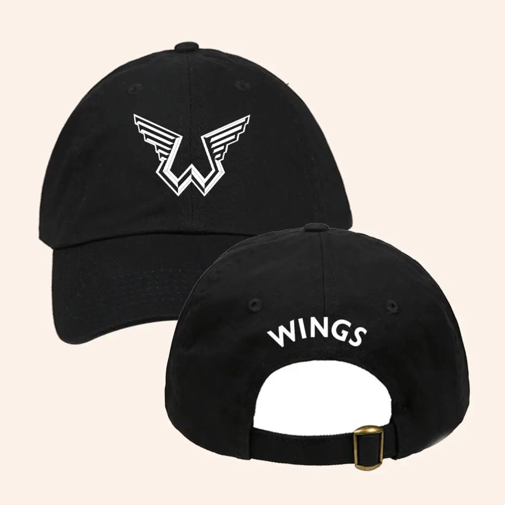 Paul Mccartney Merch Wings Logo Embroidered Hat Cool Gifts For Music Lovers -WearandDecor