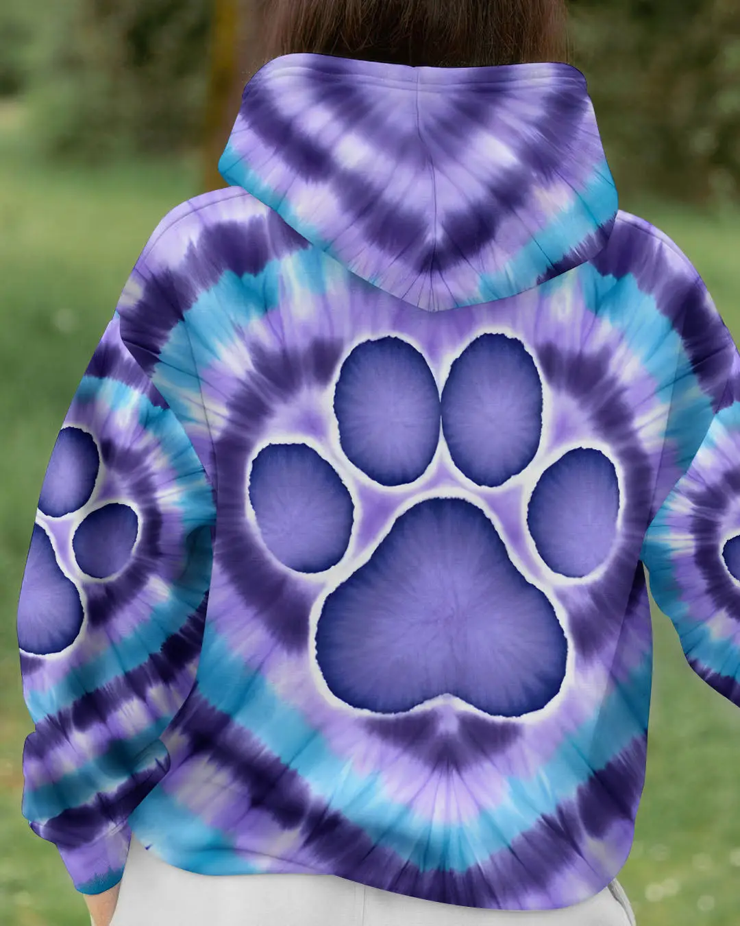 Paw Apparently I Have An Attitude Tie Dye Hoodie Cute Purple Paw Apparel Gift For Dog Lover