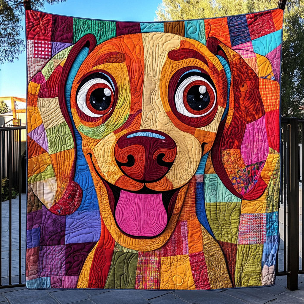 Pawsitive Energy Quilted Blanket Bedroom Xmas Decor Dachshund Gifts For Women