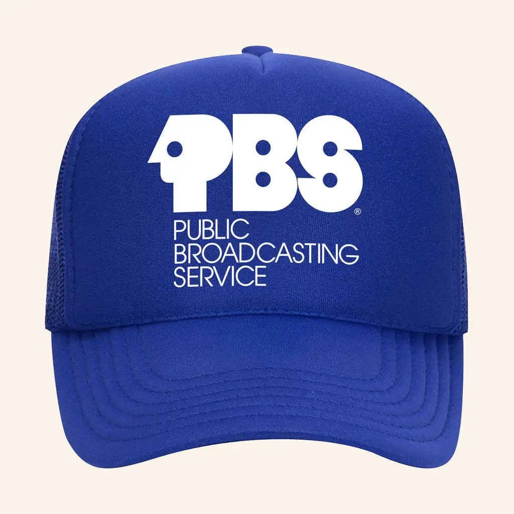 PBS Merch PBS Retro Logo Foam Trucker Hat Good Gifts For Boyfriend -WearandDecor