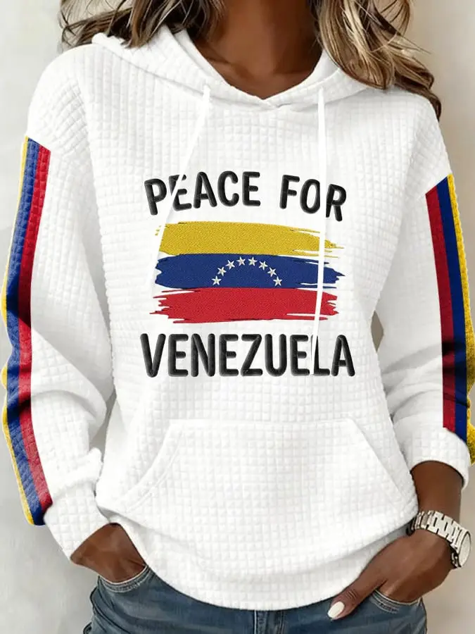 Peace For Venezuela Hoodie Support Venezuelan Merch Patriotic Gifts
