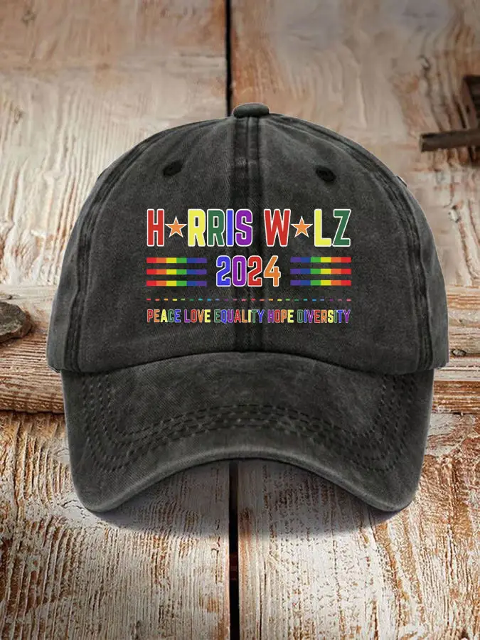Peace Love Equality Hope Diversity Casual Unisex Hat Vote For Kamala Harris Hat