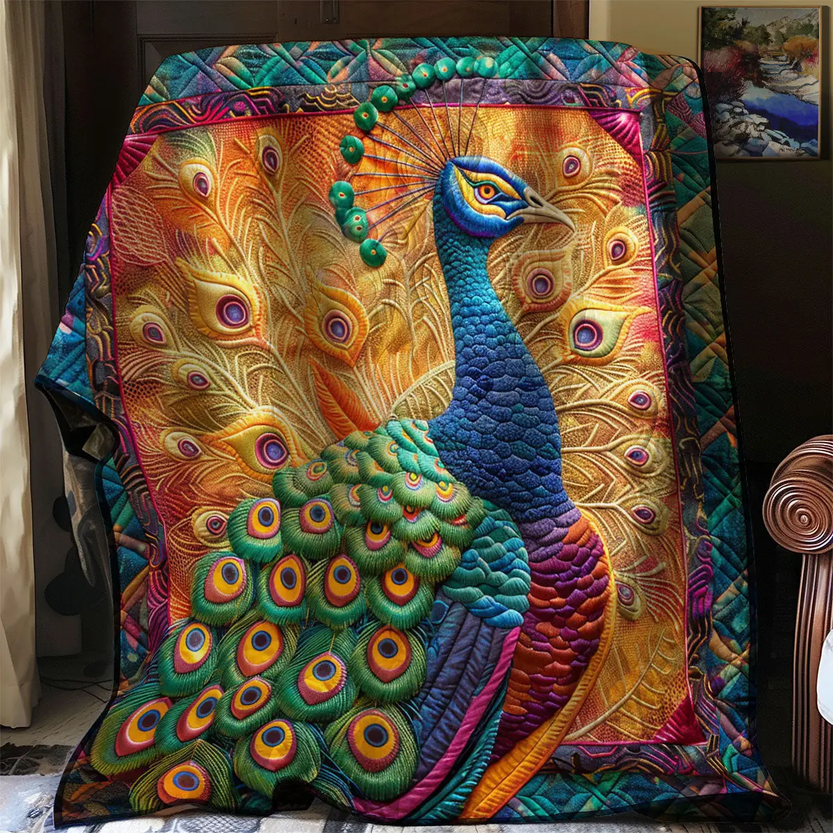 Peacock Quilt Throws And Blankets Mother's Day Gifts For New Moms