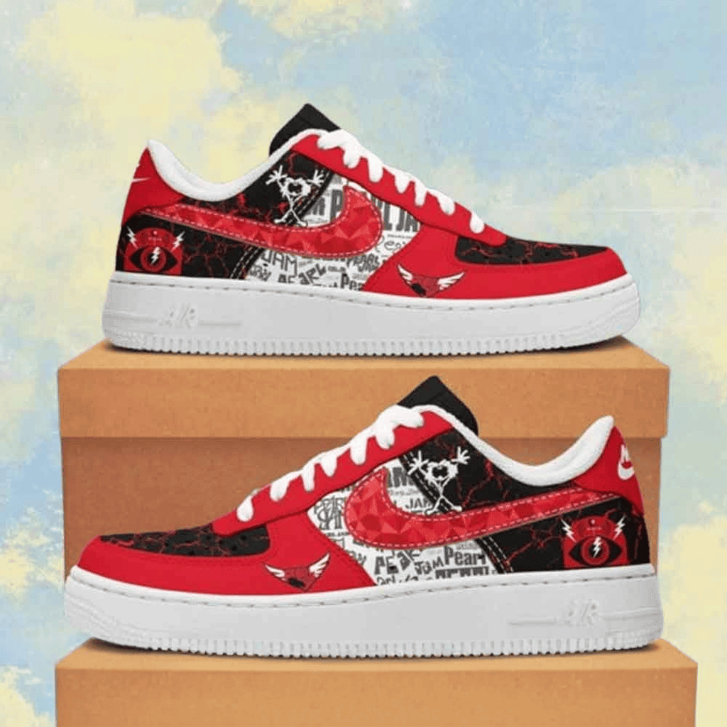 Pearl Jam Dark Matter World Tour Air Force 1 Sneakers Shoes Pearl Jam Merch Gifts For Fans