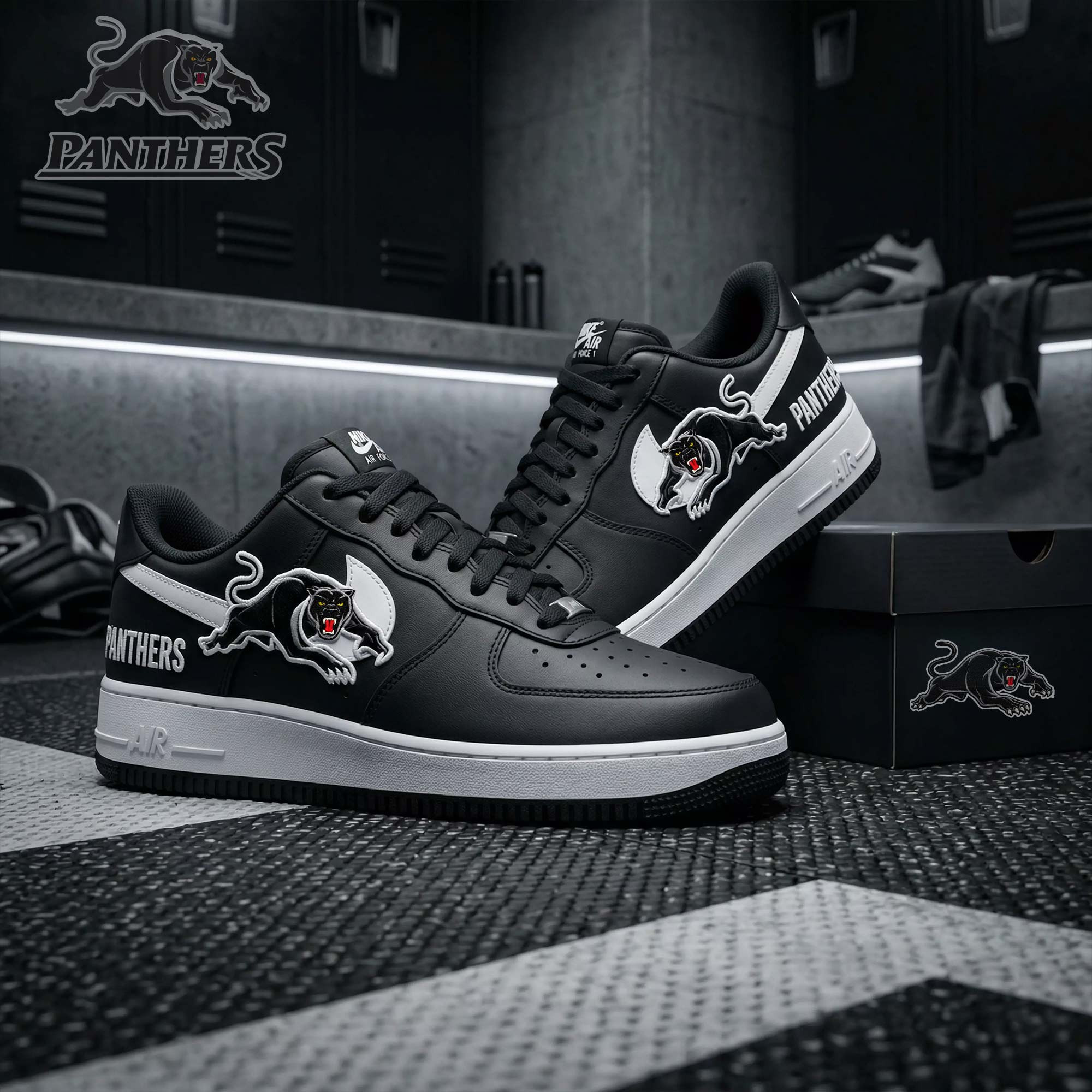 Penrith Panthers Rugby League AF1 Shoes Sneakers 2026 Penrith Panthers Merch Best Fan Gifts