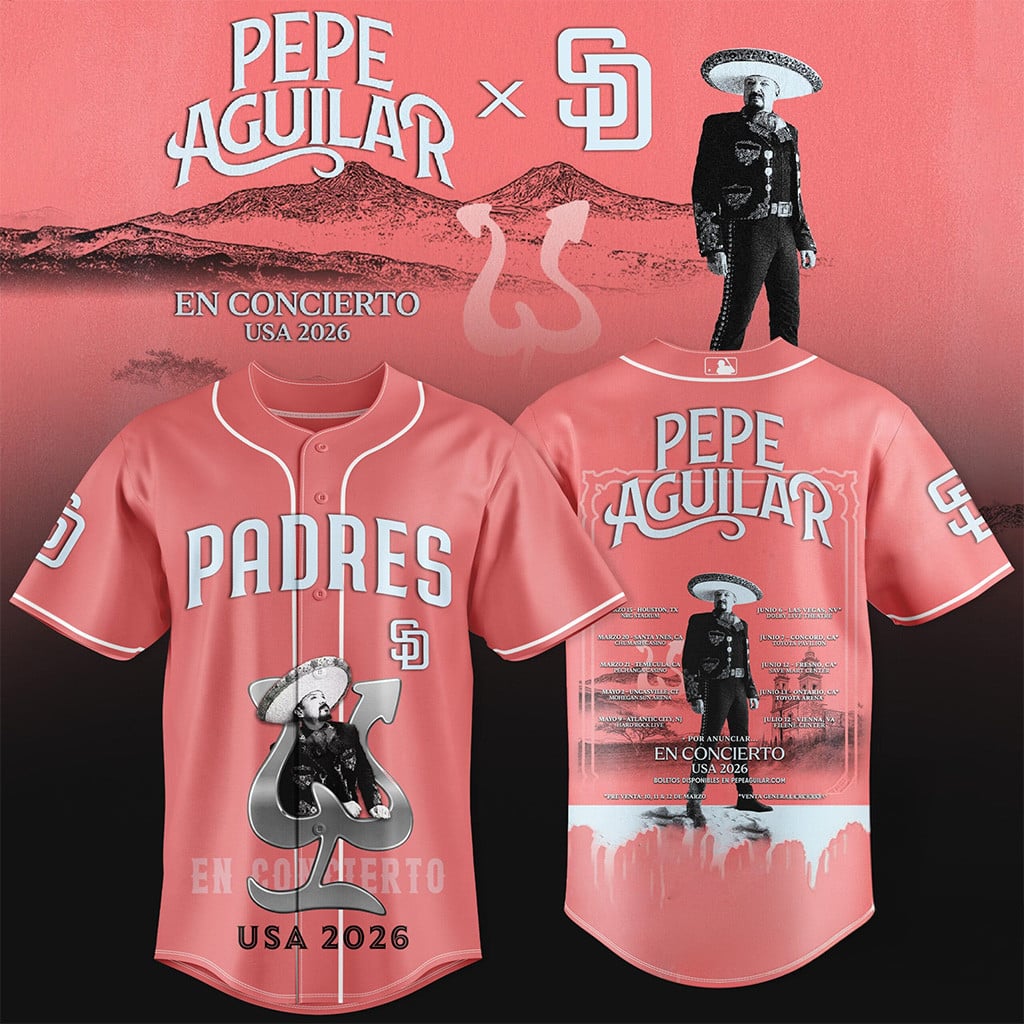 Pepe Aguilar x San Diego Padres En Concierto USA 2026 Baseball Jersey Padres Merch For Fan