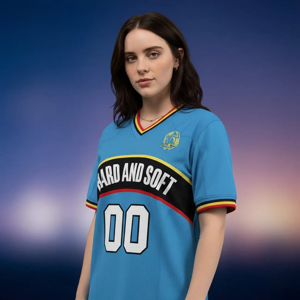 Personalize Billie Eilish Hard and Soft Astronaut Graphic Jersey Billie Eilish Merch Gift Ideas
