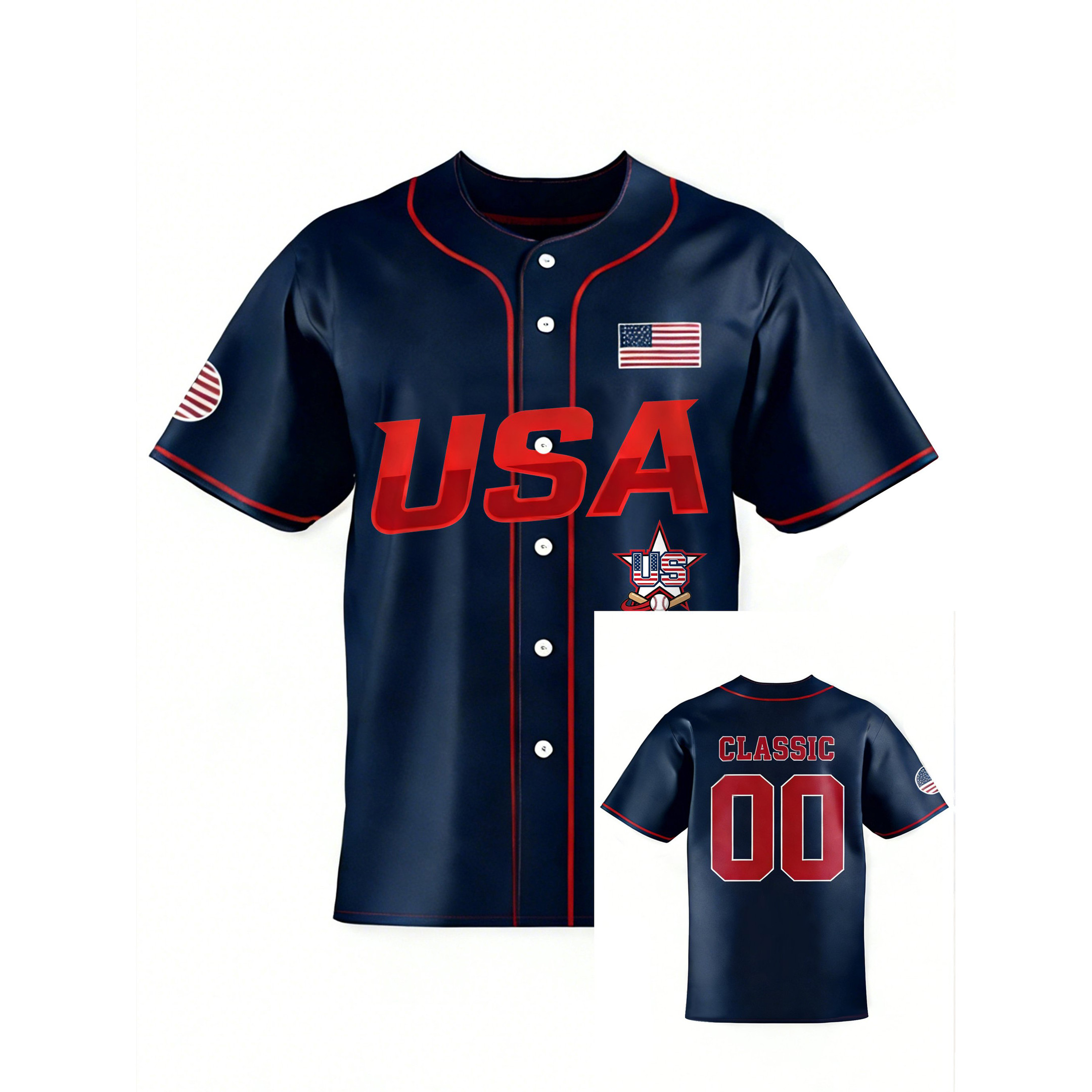 Personalized 2026 World Baseball Classic Jersey Team USA Baseball Score Merch Fan Gift Personalized 2026 World Baseball Classic Jersey Team USA Baseball Score Merch Fan Gift - Image 1