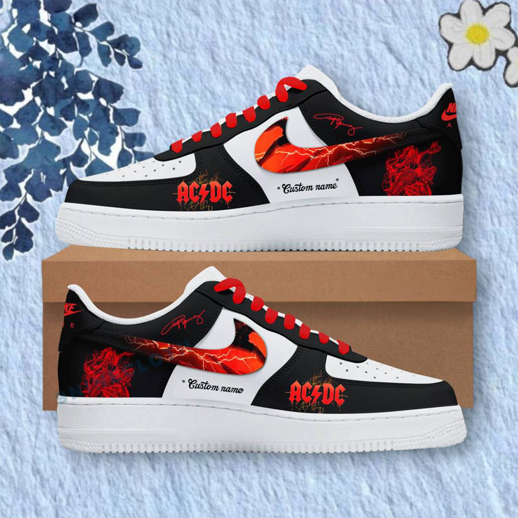 Personalized AC DC 2026 Chile Pwr Up Tour Air Force 1 Shoes Sneakers AC DC Merch Gift For Fans