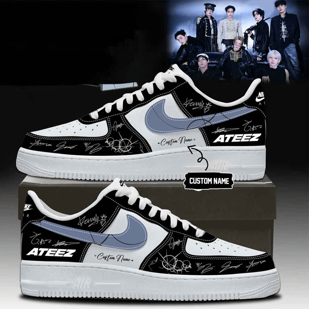Personalized Ateez Golden Hour Part 4 Air Force 1 Sneakers Shoes Ateez Merch KPOP Fan Gifts
