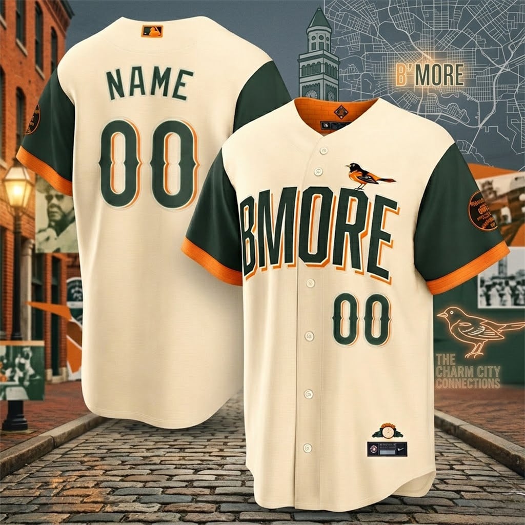 Personalized Baltimore Orioles 2026 City Connect Stadium Jersey Orioles Merch Fan Gifts