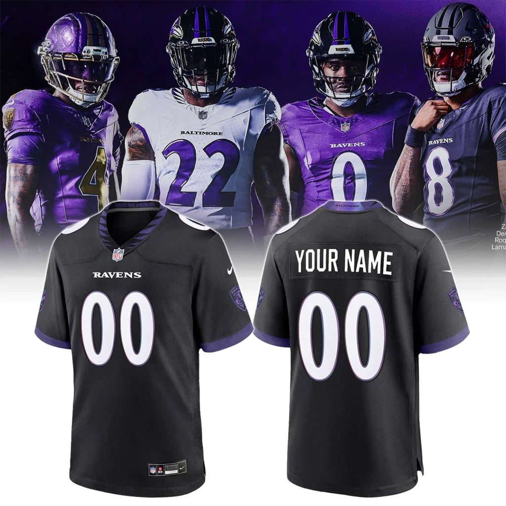Personalized Baltimore Ravens Next Flight Jersey 2026 Baltimore Ravens Merch Football Fan Gifts