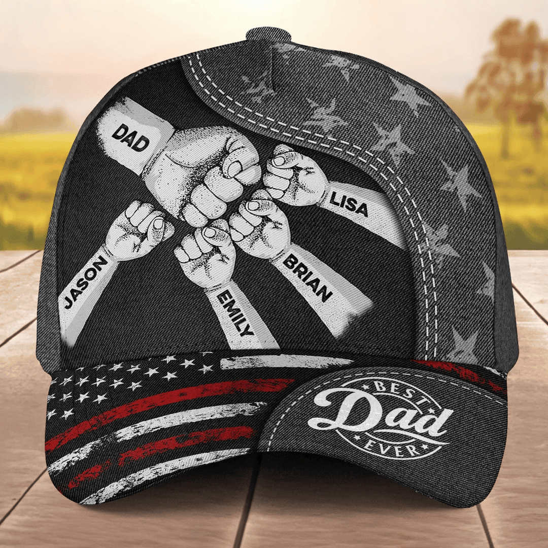 Personalized Best Dad Ever Hat The Power Of Dad Comes From Love Cap Father's Day Gifts
