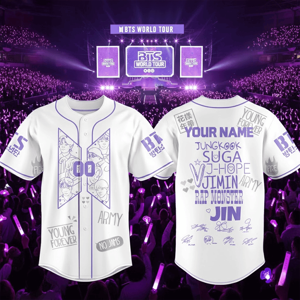 Personalized BTS Comeback World Tour 2026 Jersey BTS Merch Best Gifts For KPop Music Lovers