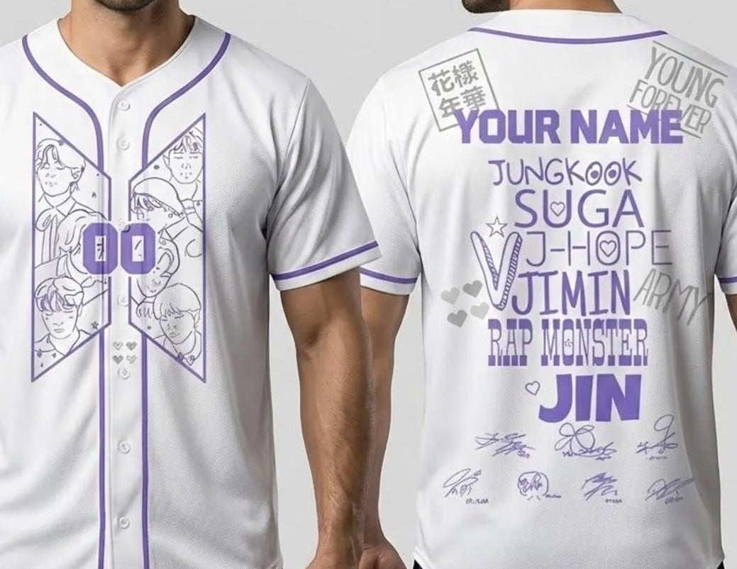 Personalized BTS Merch 2026 Arirang Baseball Jersey BTS World Tour 2026 Shirt Gifts For Fans