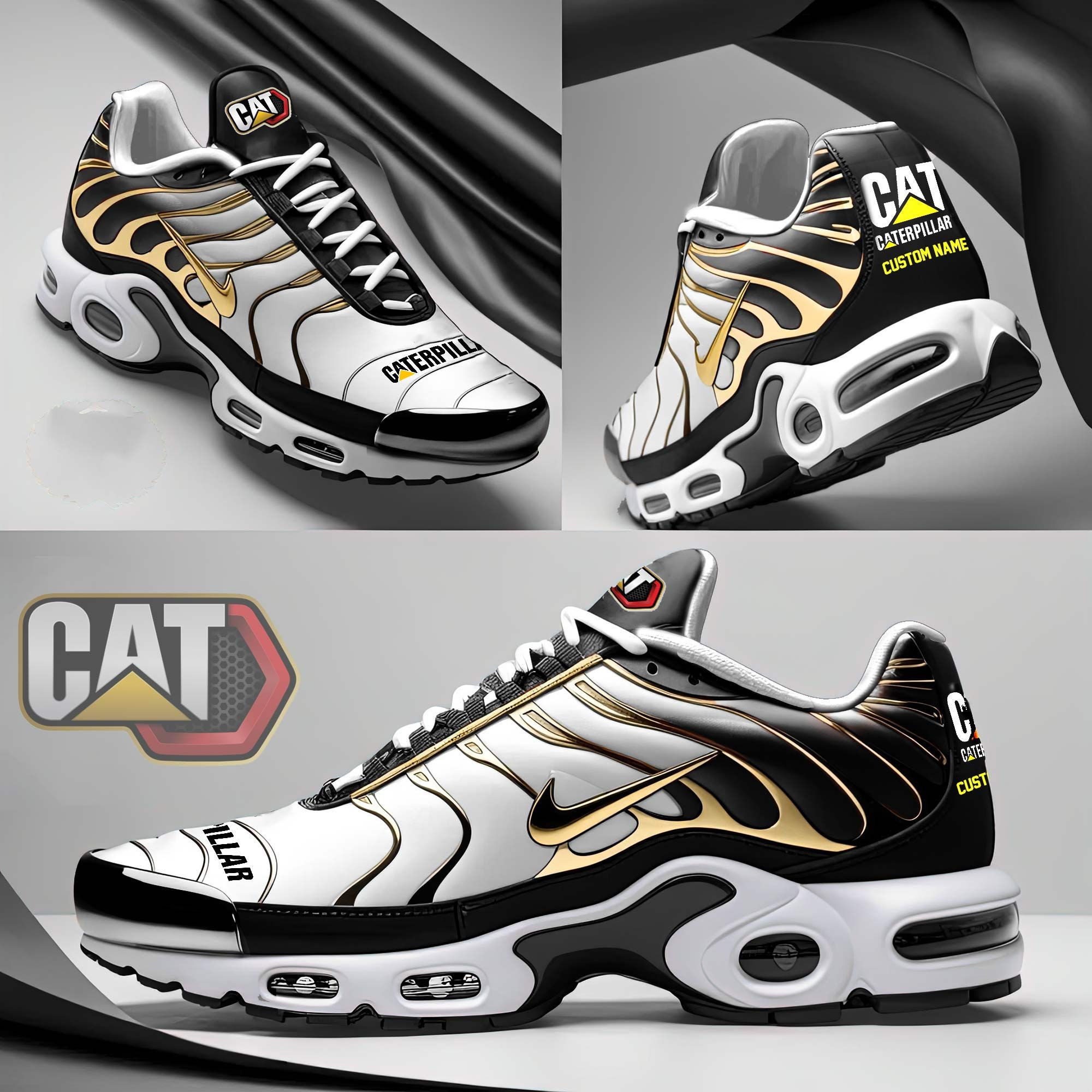Personalized Caterpillar Logo 2026 Air Max Plus Shoes Sneakers Caterpillar Merch Gifts For Dad