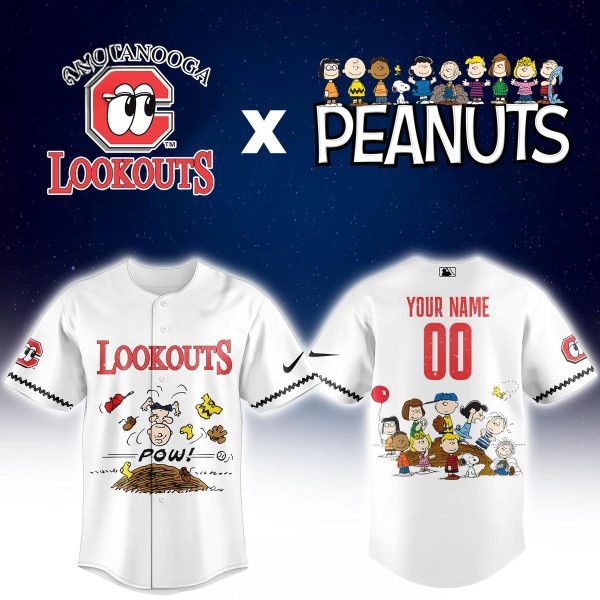 Personalized Chattanooga Lookouts Peanuts Night 2026 Jersey Shirt Fan Gear Gift For Her