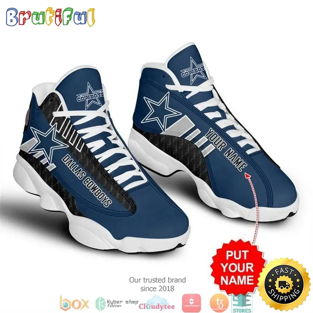 Personalized Dallas Cowboys Football Nfl Big Logo 29 Air Jordan 13 Sneaker Shoes
