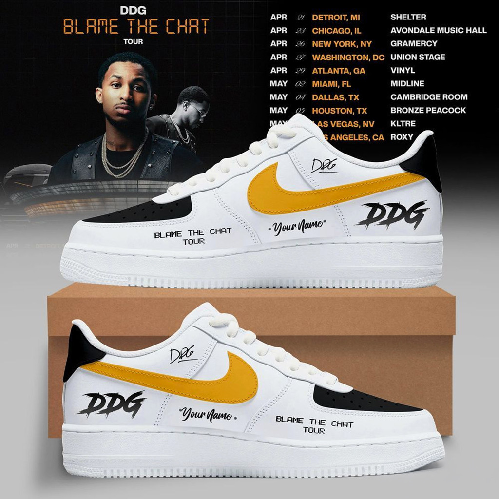 Personalized DDG Blame The Chat Tour 2026 AF1 Shoes Sneakers DDG Merch Rapper Fan Gifts