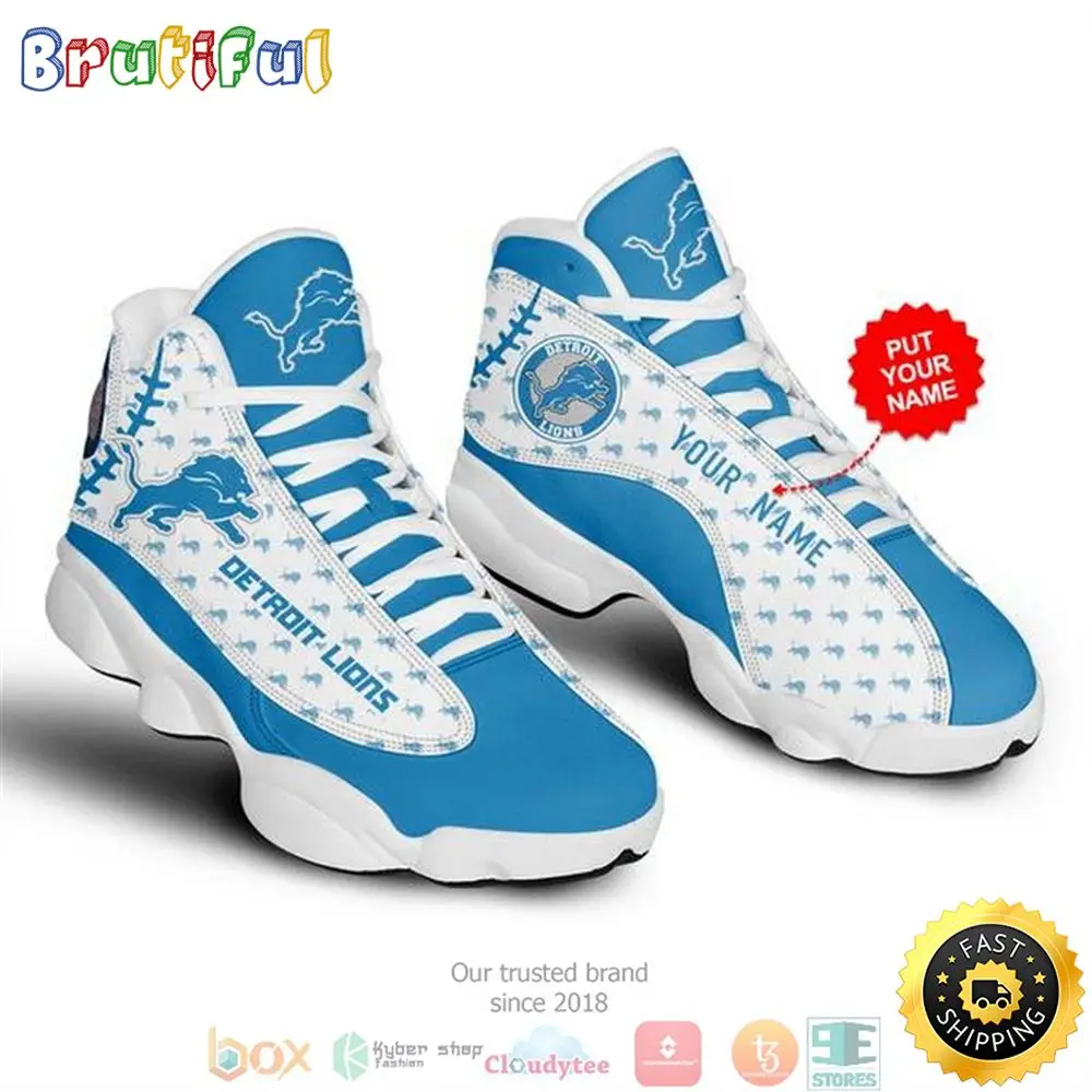 Personalized Detroit Lions Nfl 1 Football Air Jordan 13 Sneaker Shoes Personalized Detroit Lions Nfl 1 Football Air Jordan 13 Sneaker Shoes - Image 1