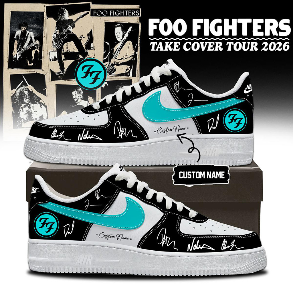 Personalized Foo Fighters Take Cover Tour 2026 Air Force 1 Shoes Sneakers Foo Fighters Merch Personalized Foo Fighters Take Cover Tour 2026 Air Force 1 Shoes Sneakers Foo Fighters Merch - Image 1