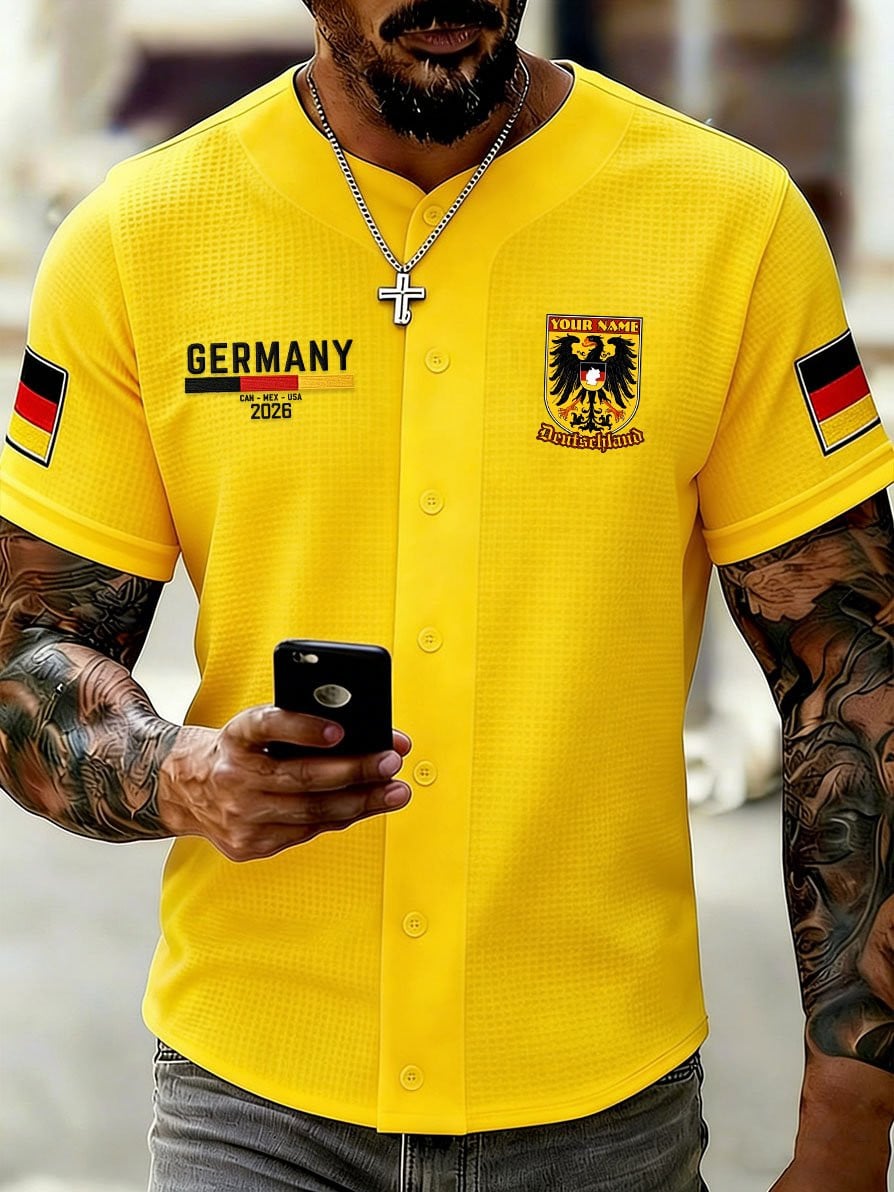 Personalized Germany Soccer 2026 World Cup Jersey Men's Game Day Clothing Gifts For Fans