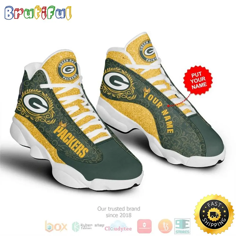 Personalized Green Bay Packers Nfl Football Custom Air Jordan 13 Shoes Personalized Green Bay Packers Nfl Football Custom Air Jordan 13 Shoes - Image 1